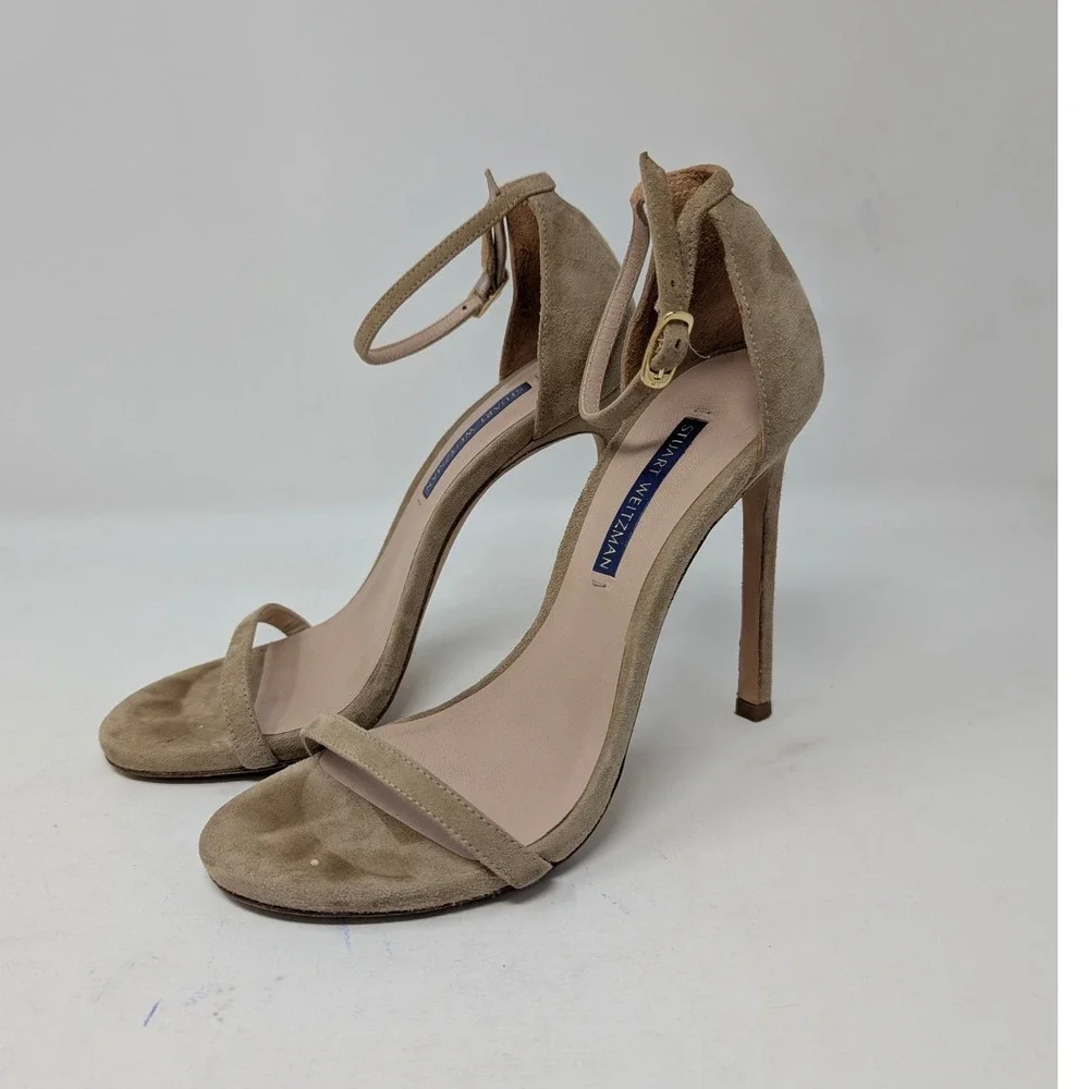 Stuart Weitzman Suede High Heels Stiletto Pump Tan Women's sz 6